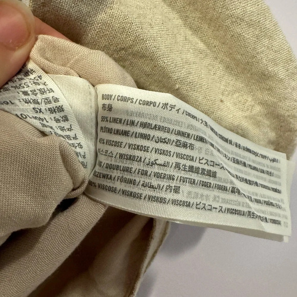 Abercrombie and fitch linen blend tie front shirt - Picture 3 of 4